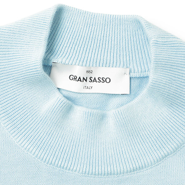 Gran Sasso グランサッソ ニット Tシャツ ハイゲージ コットン モック 